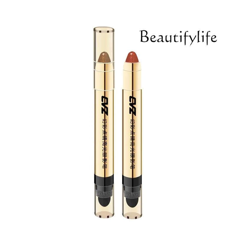 Delicate eyeshadow pen highlight aegyo sal brightening double head waterproof non-smudging eyes new daily