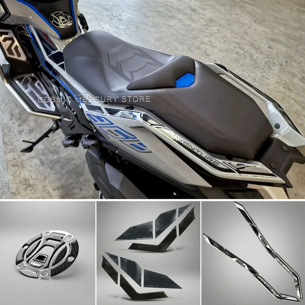 

Для мотоциклов Zenotes 368G 2026: Комплект 3D-наклеек из смолы на боковой часть топливного бака, водонепроницаемые защитные наклейки, защита экрана