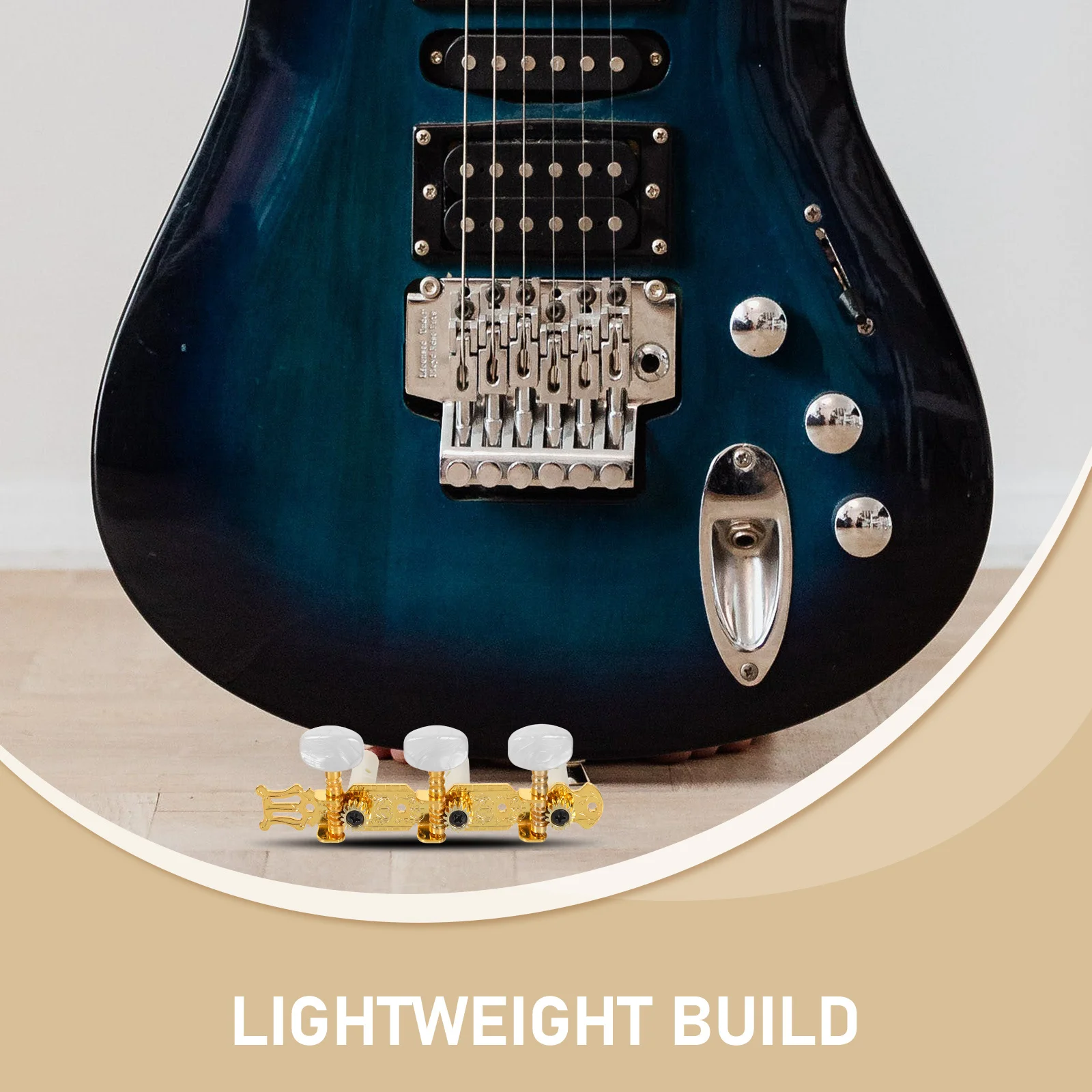 2 قطعة ضبط أوتاد الغيتار نمط مفتوح الحديد الصوتية القيثارة الدقة والعتاد السلس دوران مستقرة الصوت قابل للتعديل الغيتار