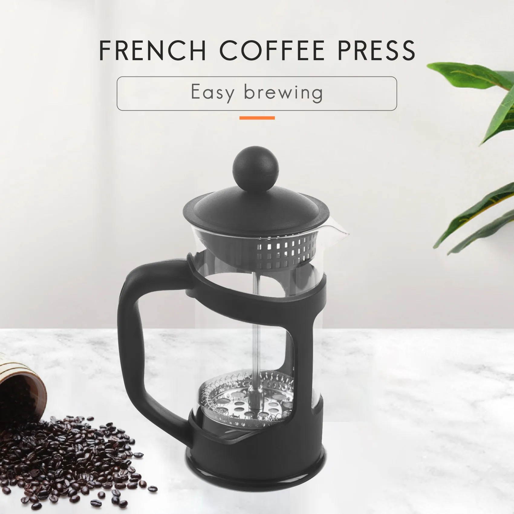 French Coffee Maker Small French Press Perfect for Morning Coffee Maximum Flavor Coffee Brewer With Superior Filtration-A70Z