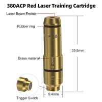 380ACP red dot laser training equipment with dry powder, tactical aiming practice skill development tool, used for hand enhancem