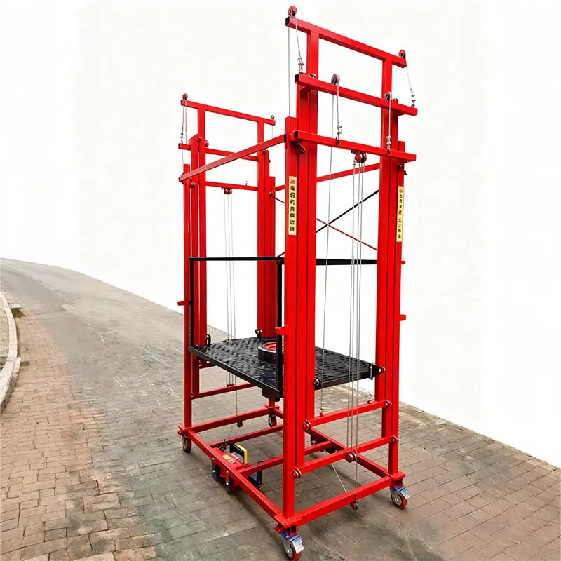 

Electric Scaffolding Lift with Remote Control1.5-12m Mobile Folding Lift Platform for Indoor & Outdoor Construction & Renovation