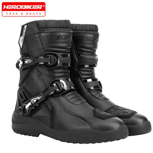 Imagen 1 del producto Botas multifuncionales para motocicleta, botas de moto resistentes al desgaste anticaída, botas de montar profesionales