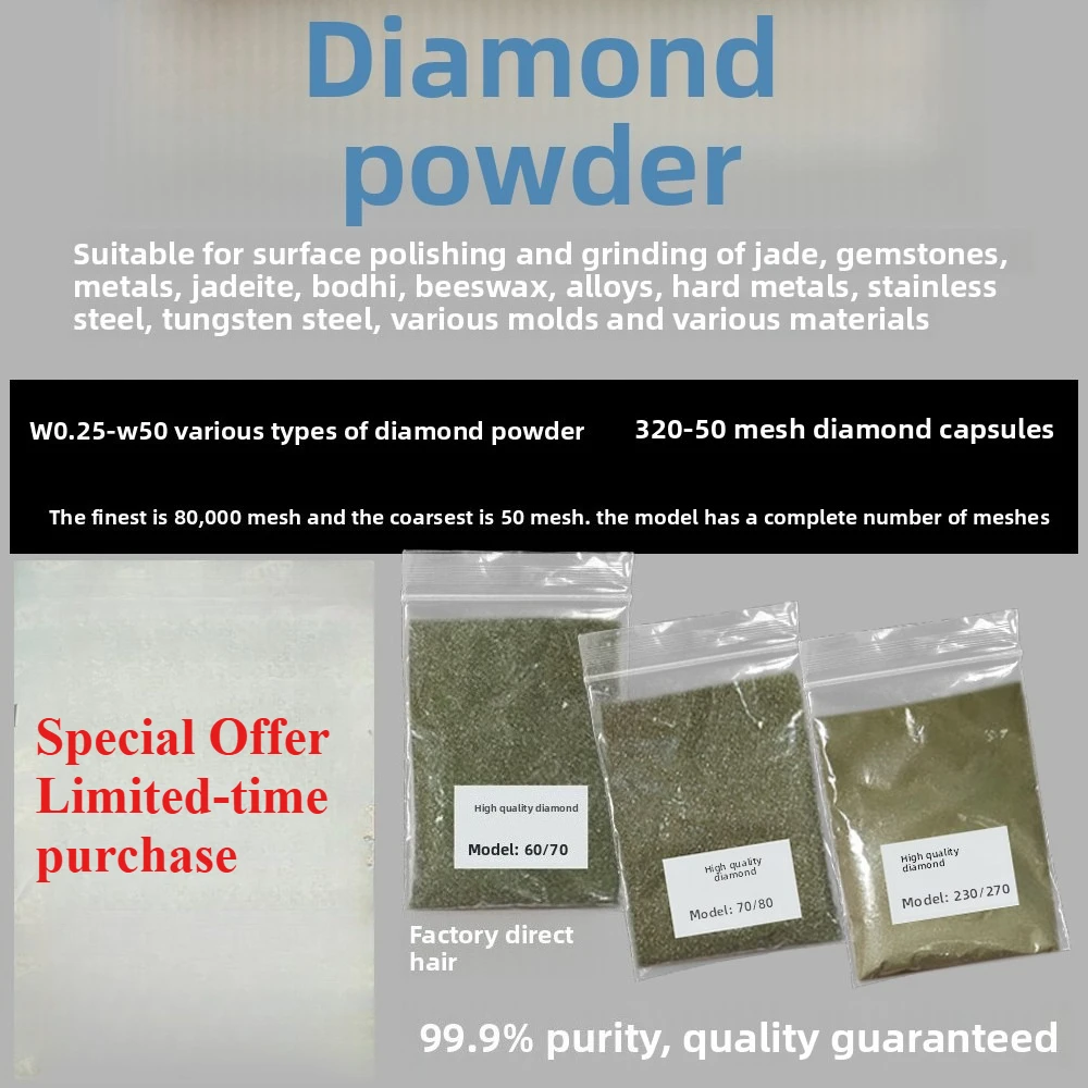 60-400 Mesh Diamond Micro-Powder for Grinding and Polishing of Mold Alloy Tungsten Steel Water Grinding Discs Specially Designed