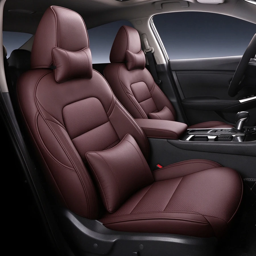 Custom Fit Car Seat Cover For Nissan Sentra B18 2020 2021 2022 NAPPA Leather Cushion Protector Car Seat Covers Car Styling