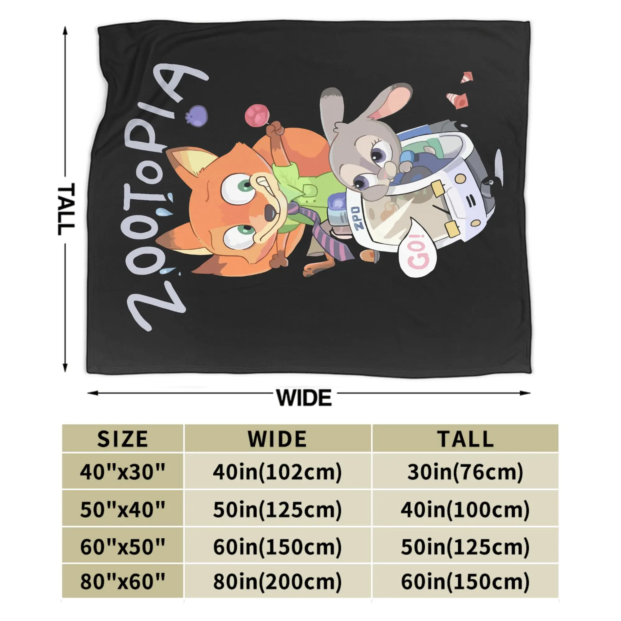 الكرتون Zootopias جودي ونيك بطانية المخملية ربيع الخريف المحمولة لينة رمي بطانية ل أريكة مكتب لحاف #5