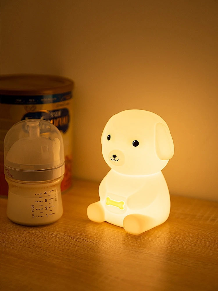 

LED Night Lights Wangwang Night Light Silicone LampUSB Rechargeable Timing Bedside Decor Kids Baby nightlight Birthday Gift