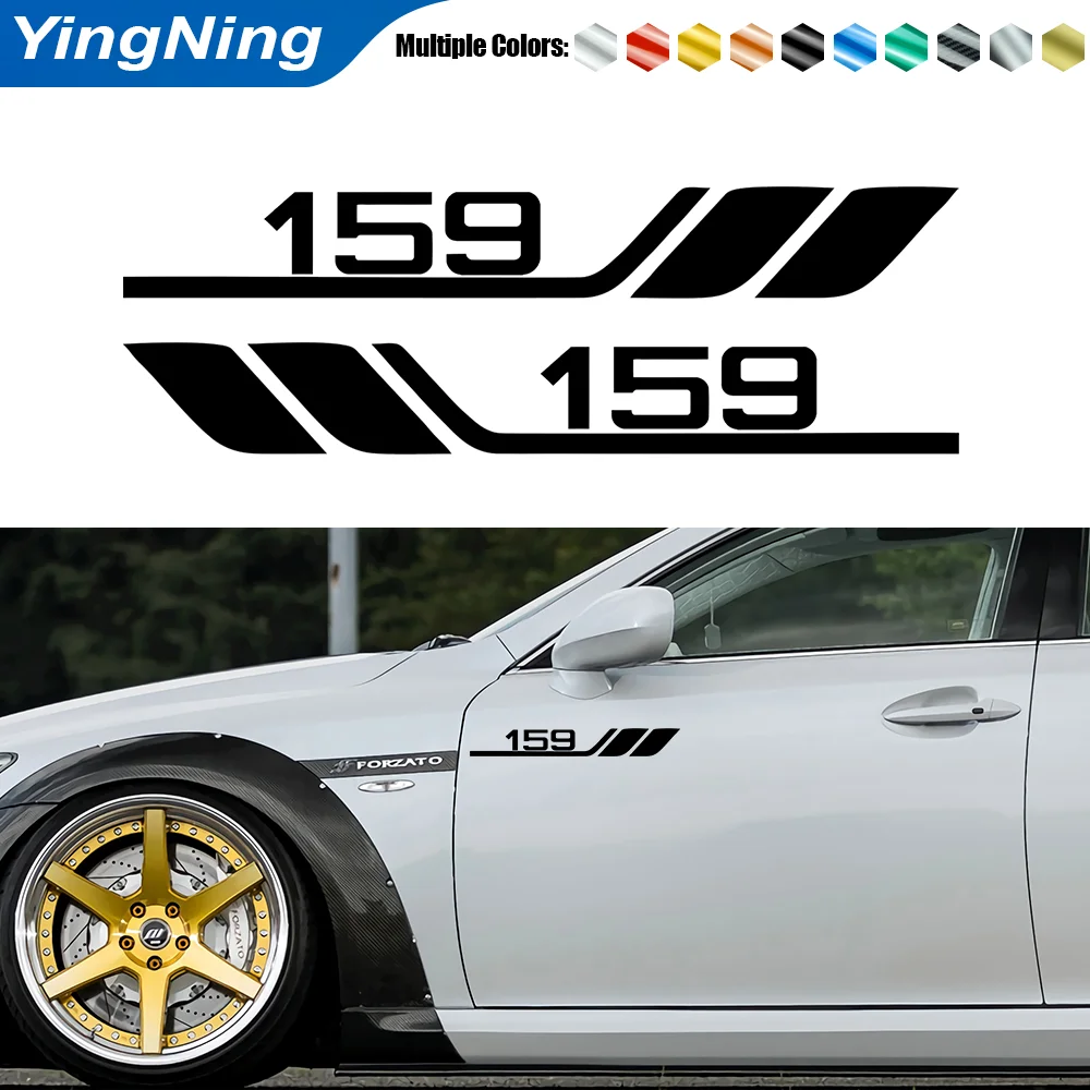 

2pcs Car Body Side Stickers Car Reflective Decorative Bumper Leaf Plate Door Vinyl Decal For Alfa Romeo 159 Auto Accessories