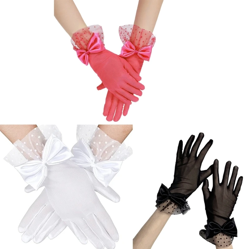 

Formal Occasion Lace Gloves Fashion Gloves Stage Performances Gloves Banquets Gloves Wedding Ceremony Short Gloves