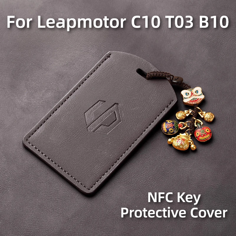 

For Leapmotor C10 T03 B10 NFC Smart Key Car Key Case Leather Protective Cover