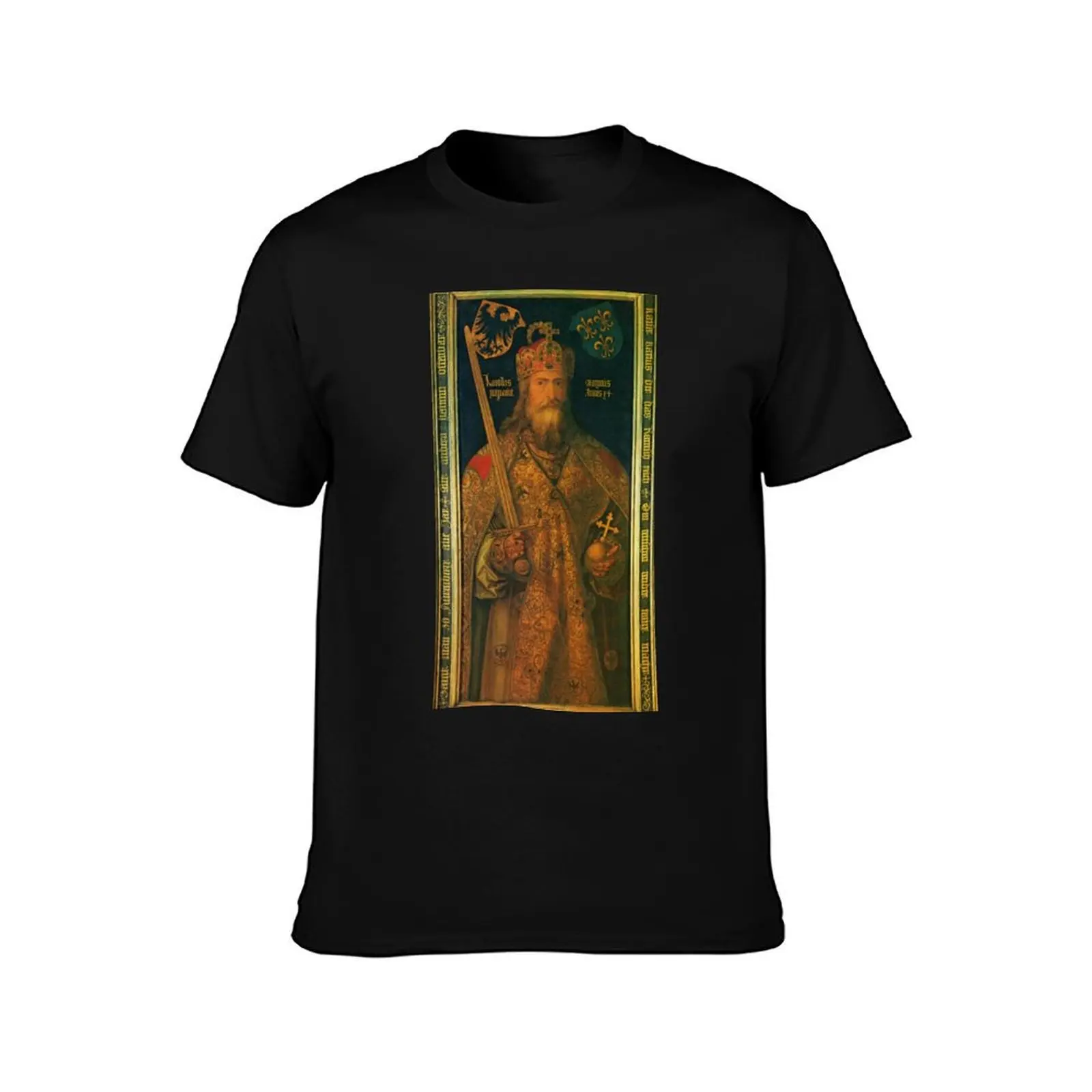 Charlemagne by Albrecht Durer T-Shirt Summer Casual Cotton Tee Oversized Streetwear Tops Vintage Graphic Print 100% Cotton