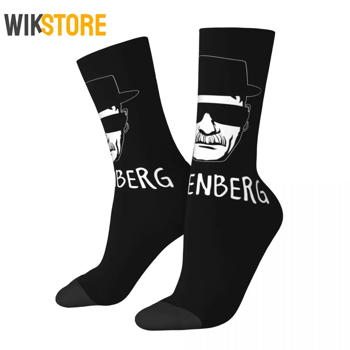 Funny Happy Retro Women Men Heisenberg Head Breaking Bad Socks Non-slip Soccer Socks Breathable Crazy Sock