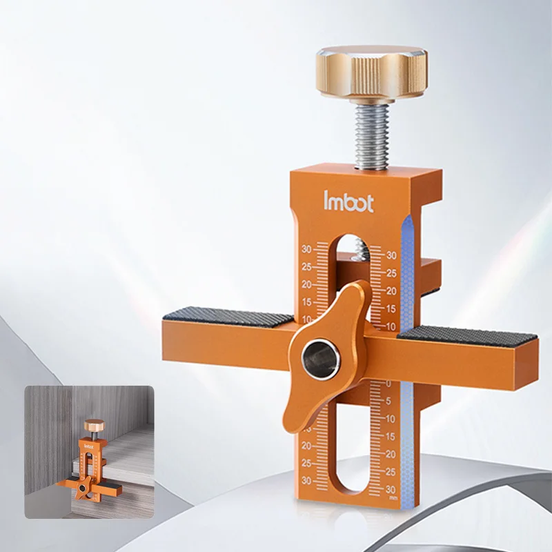 

Imbot Adjustable Cabinet Door Mounting Jig Hand Tools Precise Auxiliary Positioning Cabinet Hardware for Diy Wood Work
