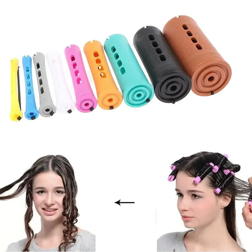 Elastic Rubber Band Care Hair Perm Rollers Harmless to Hair DIY Curling Maker Professional Hair Cold Wave Rod Women Lady Girl