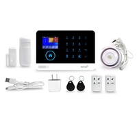 Amz Hot Intelligent Home Security Intruder Burglar Alarm Kits Tuya Smart APP WIFI Wireless GSM Home Alarm System