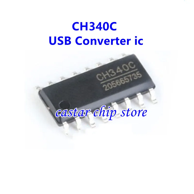 10Pcs/Lot Original CH340C USB Converter Chip 16PIN 340-C Sop-16