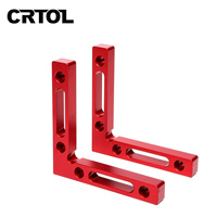 CRTOL 2 Set Positioning Woodworking Fixture Aluminium Alloy 90 Degree Precise Clamping Square Right Angle Clamps Corner Ruler