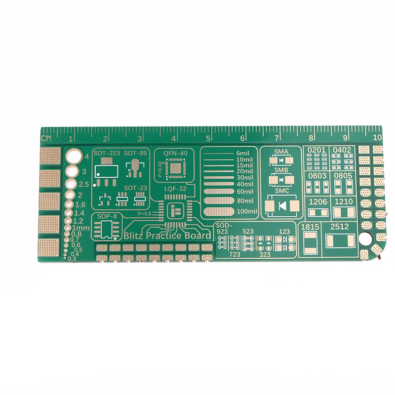 บอร์ดบัดกรีฝึกหัด PCB ขนาด100x40มม. สำหรับมือใหม่ FPV นักบินใหม่ปรับปรุงระดับการบัดกรีเครื่องมือ DIY