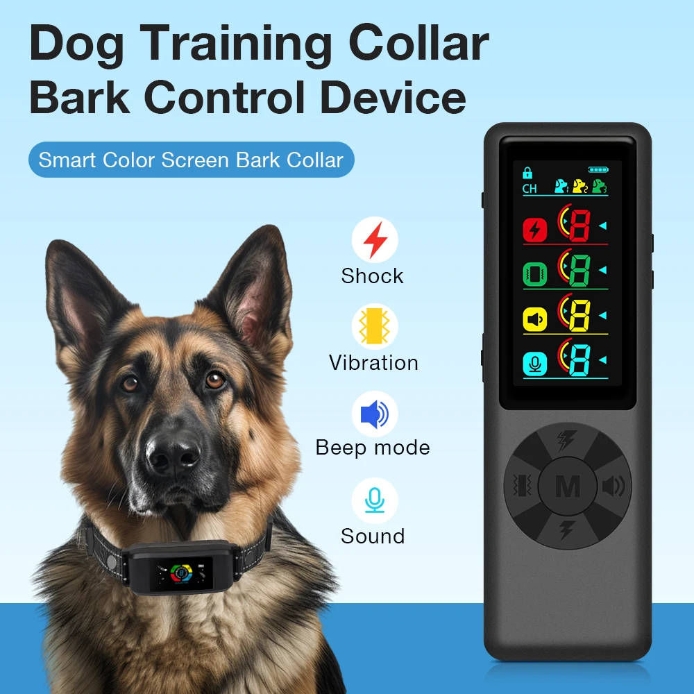 

2 in 1 Dog Training Collar Automatic Anti Barking Collar IP67 Waterproof Electric Dog Collar For Dog Bark Control Stop Collar