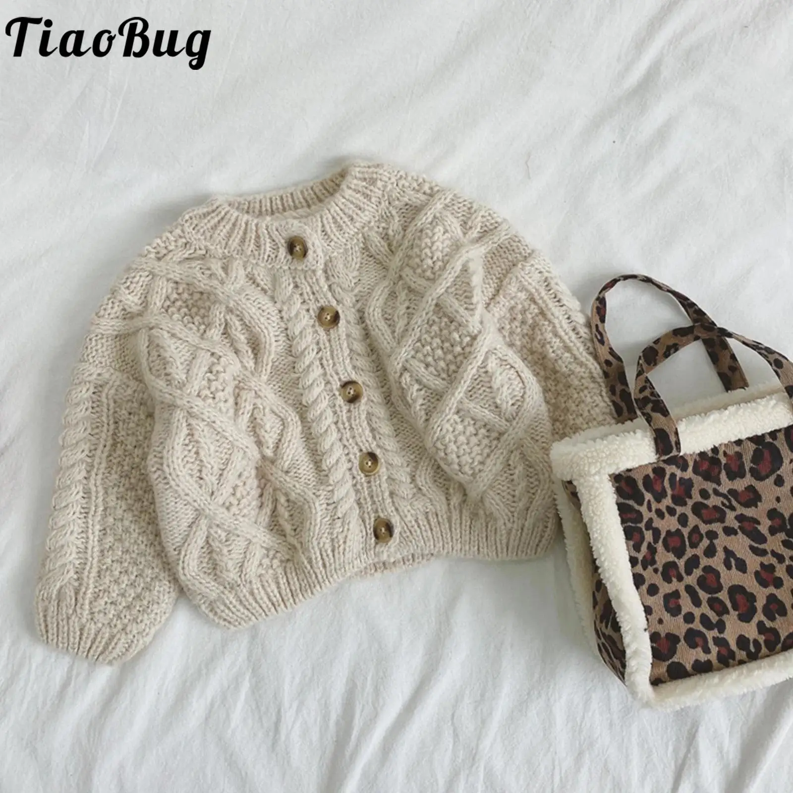 

Toddler Girls Spring Autumn Knitted Sweater Cardigan Fashion Casual Long Sleeves Button Coat Outerwear Children Winter Clothes