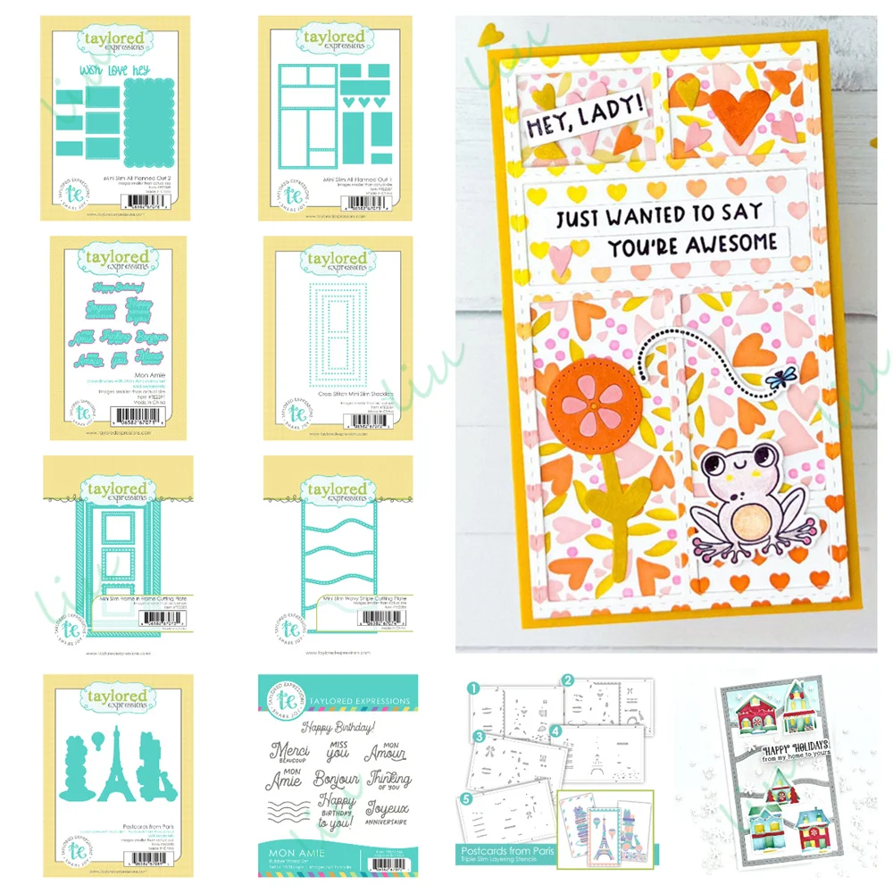 Metal Cutting Dies Stamps for DIY Scrapbook Handmade Photo Album Diary Mini Slim All Planned out Wavy Stripe 2025 September New