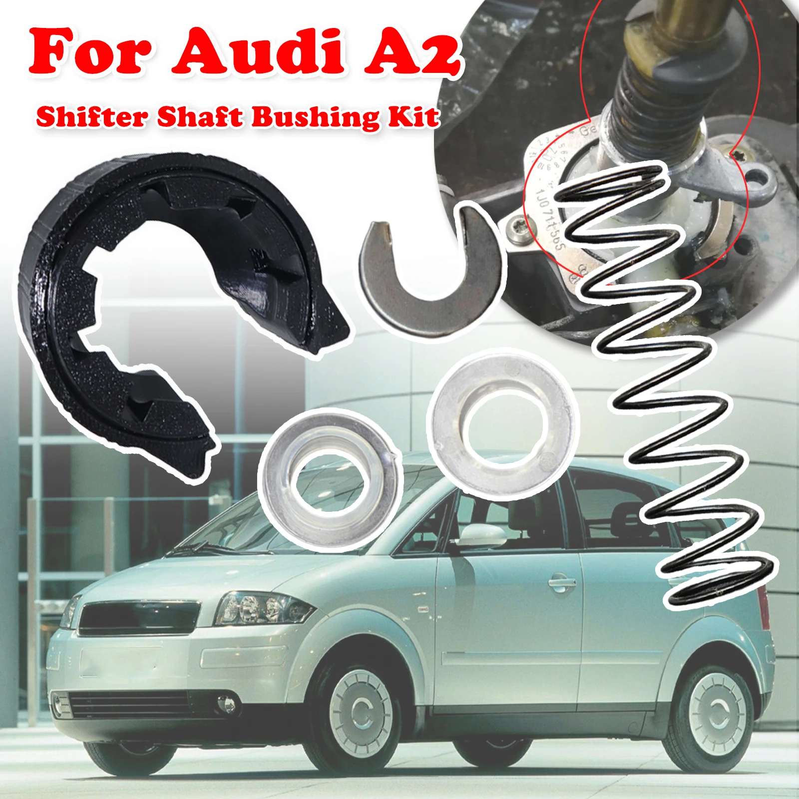 

For Audi A2 New Upgrade Manual Gearbox Lever Shifter Shaft Bushing Kit Reverse Gear Shifting Issue Fix Spare Kit 2000 2001- 2005