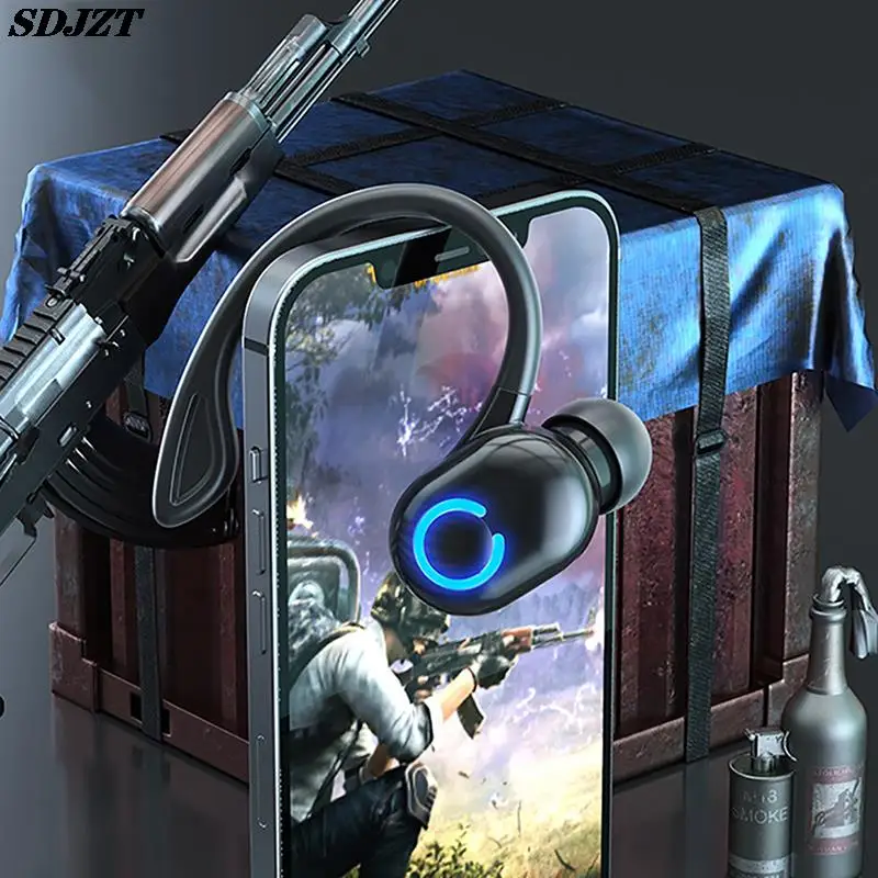 W6 سماعات بلوتوث لاسلكية الرياضة تشغيل سماعة لاسلكية واحدة سماعات الأذن HiFi ستيريو الحد من الضوضاء الموسيقى سماعة