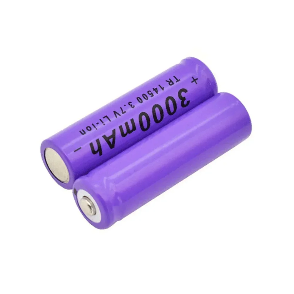 3.7V 3000mAh New 14500 lithium battery rechargeable battery flashlight battery LED flashlight toy