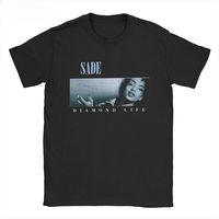 Vintage Sades Adu T-Shirts Men O Neck Cotton T Shirt Singer Short Sleeve Tee Shirt Graphic Printed Tops