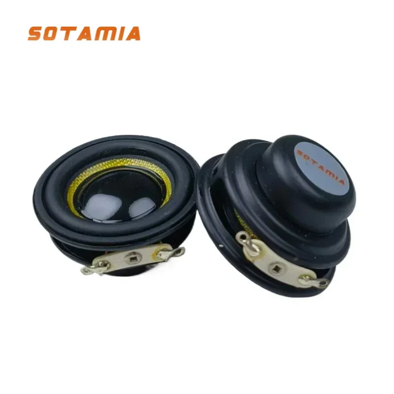 SOTAMIA 2 szt. 40mm głośnik pełnozakresowy Audio umywalka z włókna szklanego wodoodporny głośnik 1.5 Cal 4 Ohm 5W głośnik Bluetooth głośnik