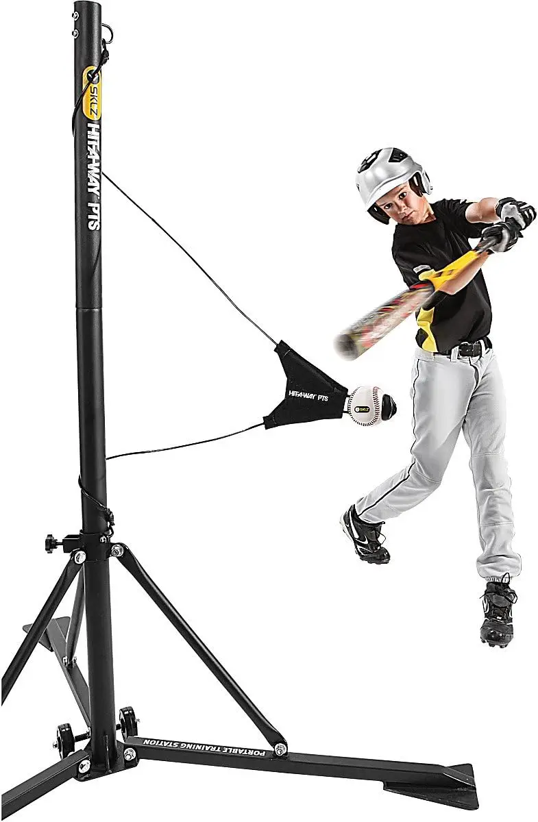 Hit-A-Way Portable Baseball Training-Station Swing Trainer with Stand