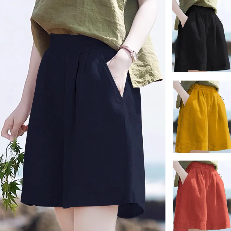 

1pcs Summer Women Shorts Gym Workout Short Female Large Size Solid Color Casual Basic Short Pants Lady High Waisted Shorts Sport