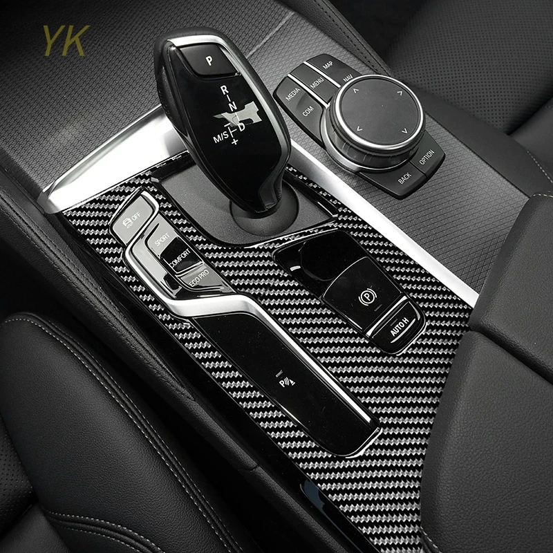 

For -BMW 5 Series G30 2018-2022 LHD RHD Carbon Fiber Car Center Console Gear Shift Panel Cover Trim Frame Decor Sticker
