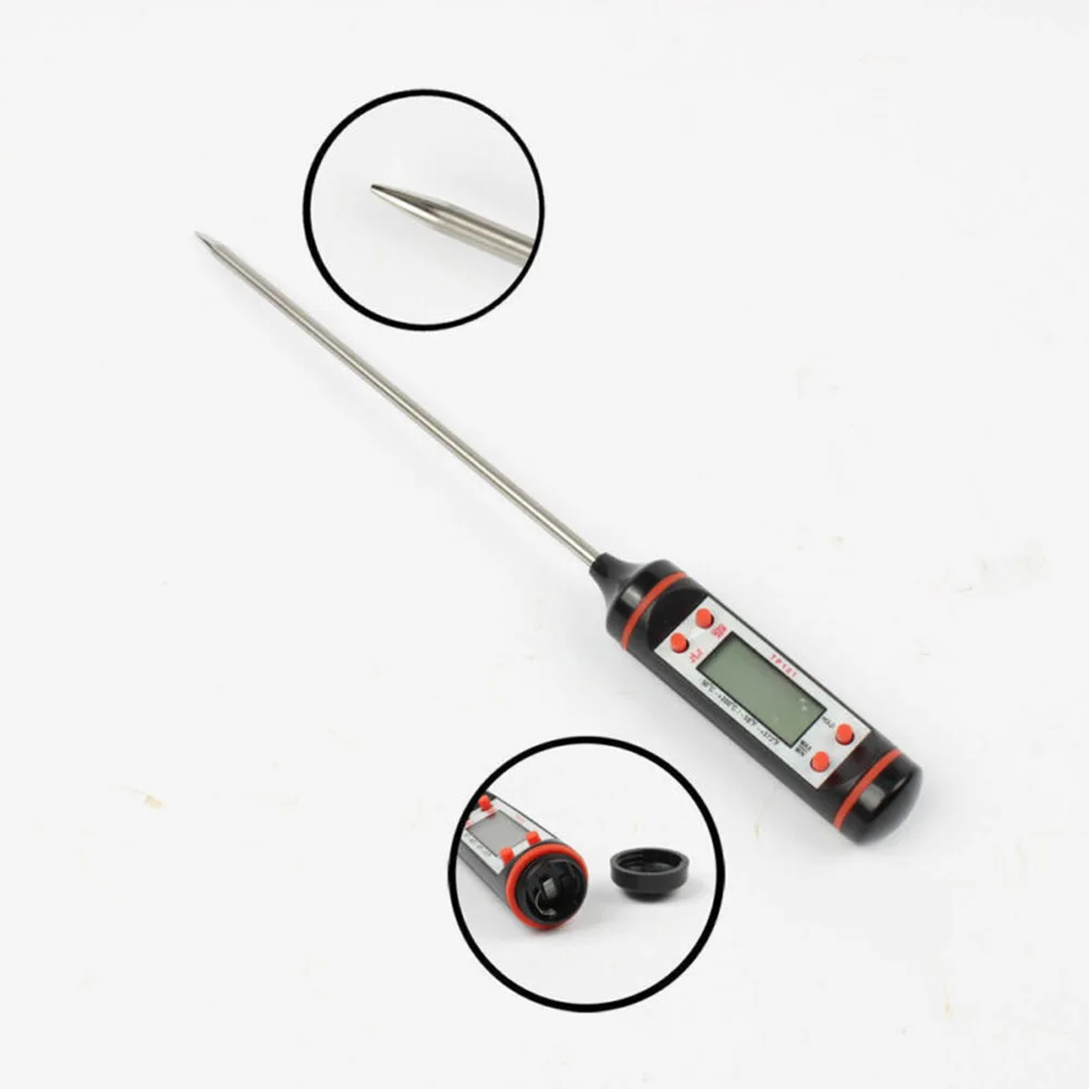 Read Food Thermometer Temperature BBQ Thermometer Baking Coffee Digital Grill Instant Kitchen Meat Bread Candy