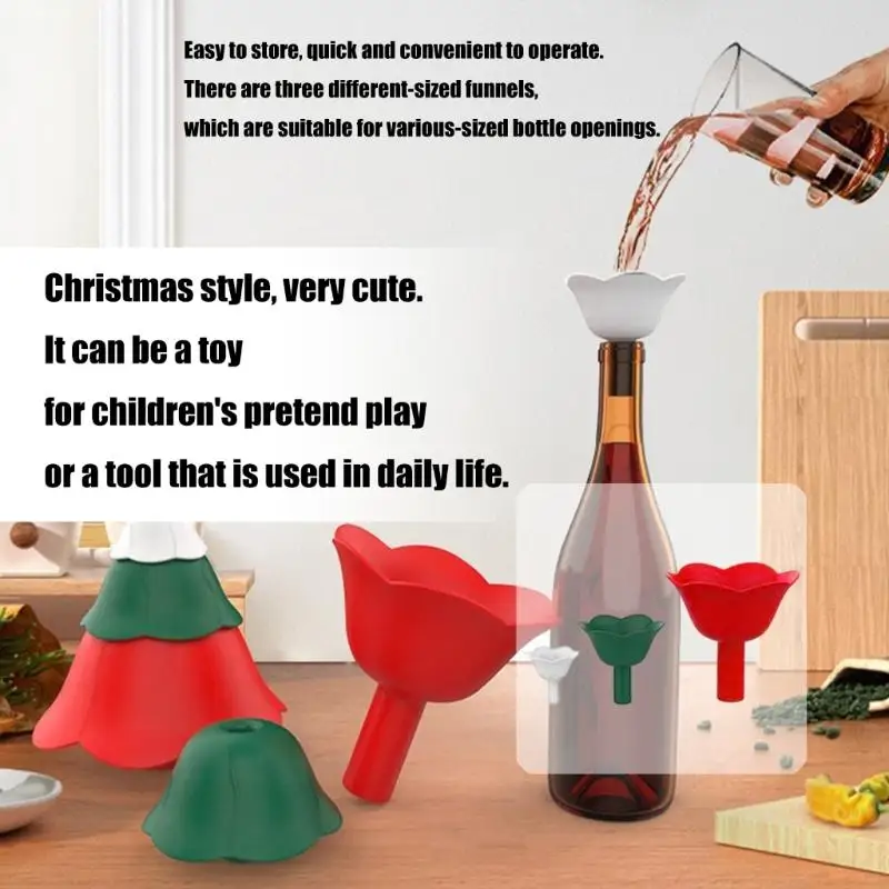 

Многоцелевой складной кухонный набор воронок на тему рождественской елки, безопасный гаджет для посудомоечной машины для 87HA