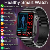 LIGE ECG+PPG Body Temperature Pulse Physiotherapy Smartwatch Men Health Management Bluetooth Calling Sports Waterproof Watches