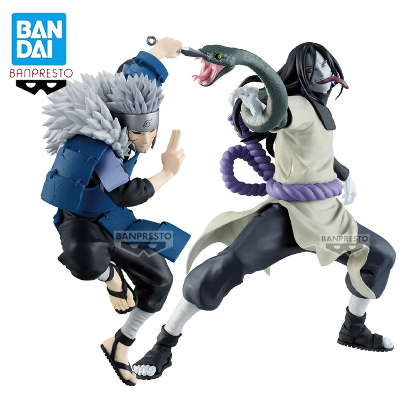 

Оригинальная аниме-фигурка Bandai BANPRESTO NARUTO SHIPPUDEN VIBRATION STARS-TOBIRAMA SENJU & OROCHIMARU, Коллекционная модель куклы в подарок
