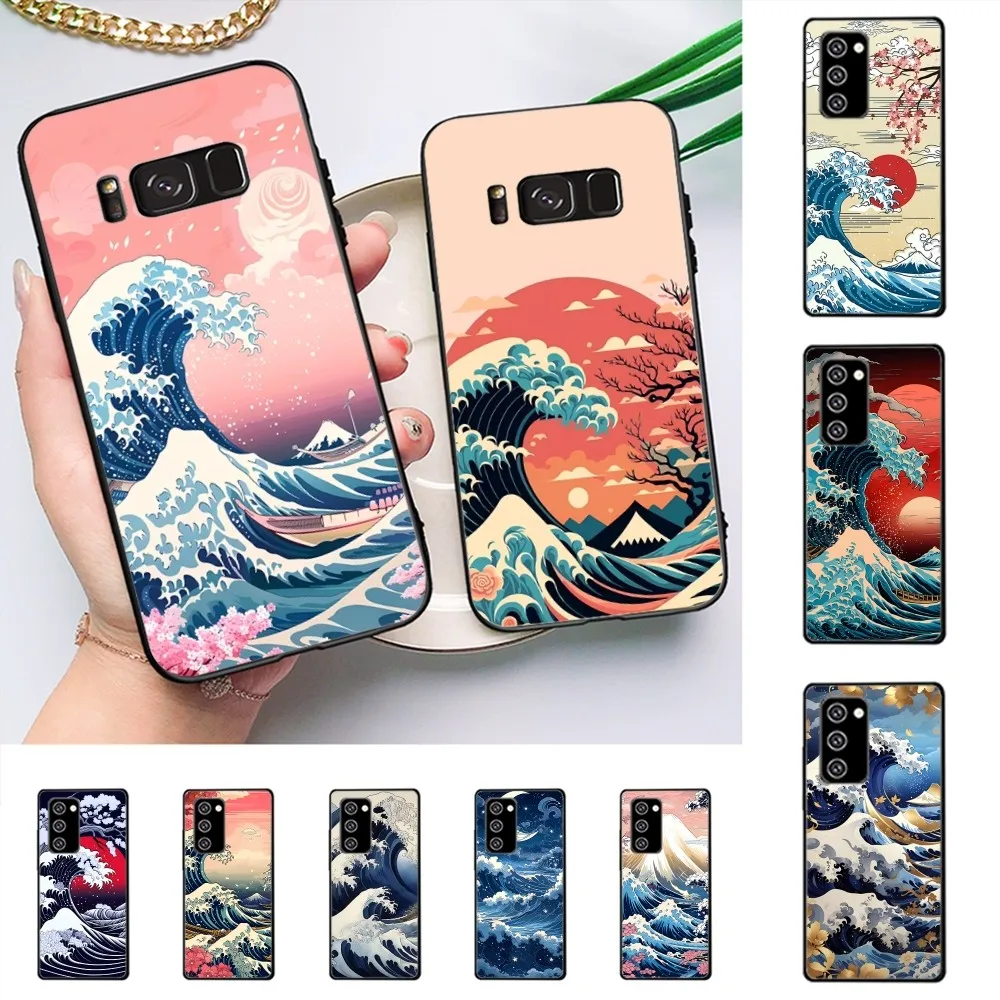 Creative Ukiyo-e painting waves Phone Case For Samsung J 7 plus 7core J7 neo J6 plus prime J6 J4 J5 Mobile Cover