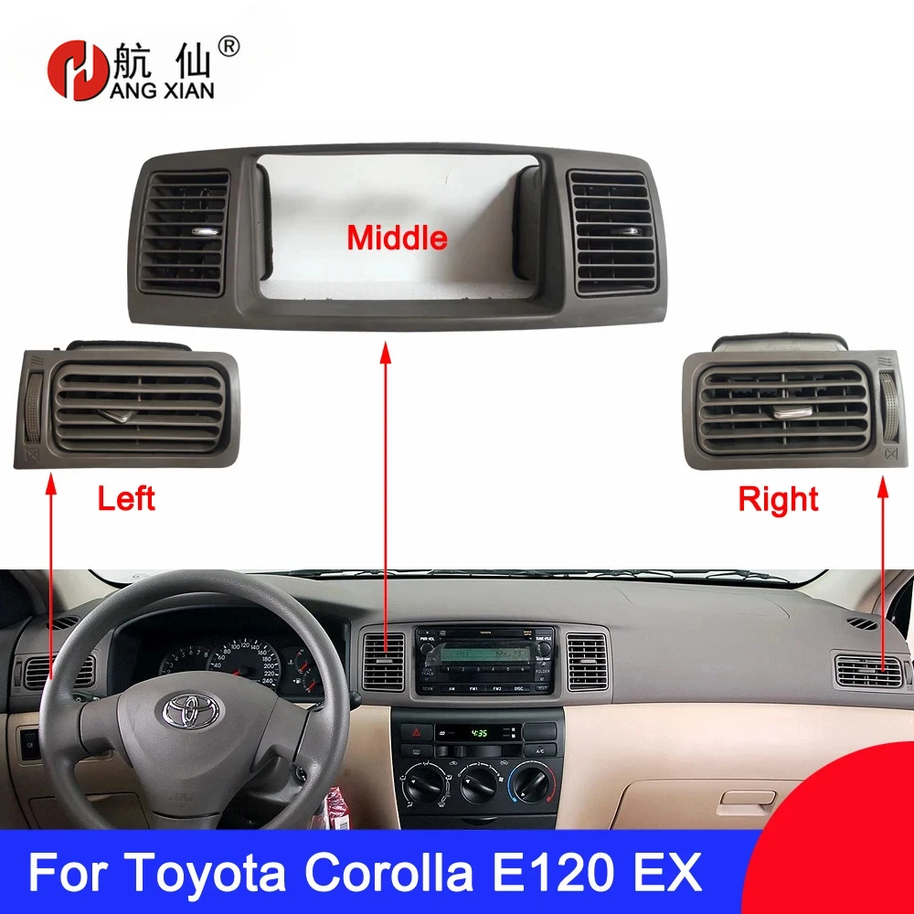 

Car A/C Air Conditioning Air Vent Outlet Panel Grille Cover Frame Fascia Replacement For TOYOTA Corolla EX Corolla E120 Dash Kit