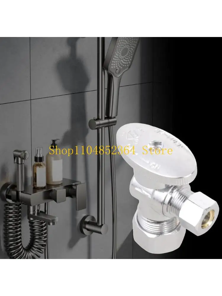 

652F High Flows Copper Shutoff Valves 5/8"Comps X 3/8" Compression Fit Feed Pipe Universals Compatibility