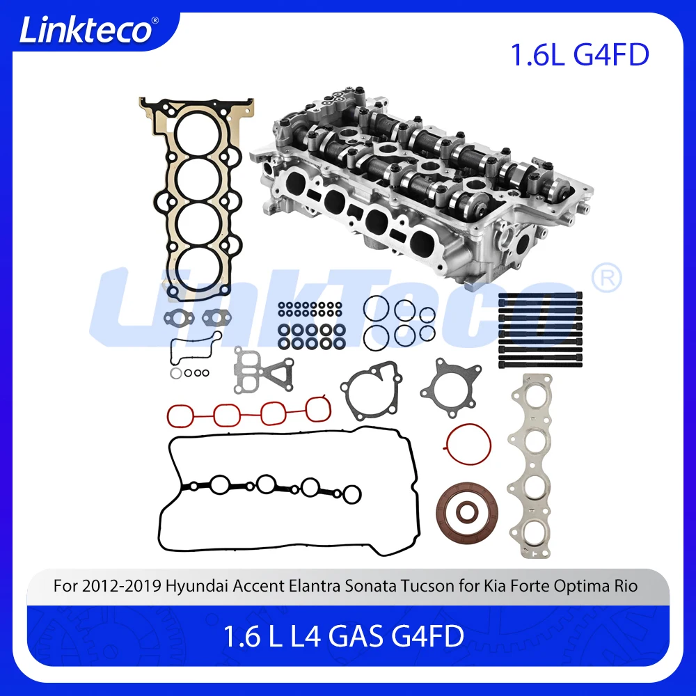 

Engine Cylinder Head Assembly Head Gasket Bolt Set Fit 1.6 L L4 GAS G4FD For 12-19 Hyundai Accent GL GLS LE SE Kia Rio EX 1.6L