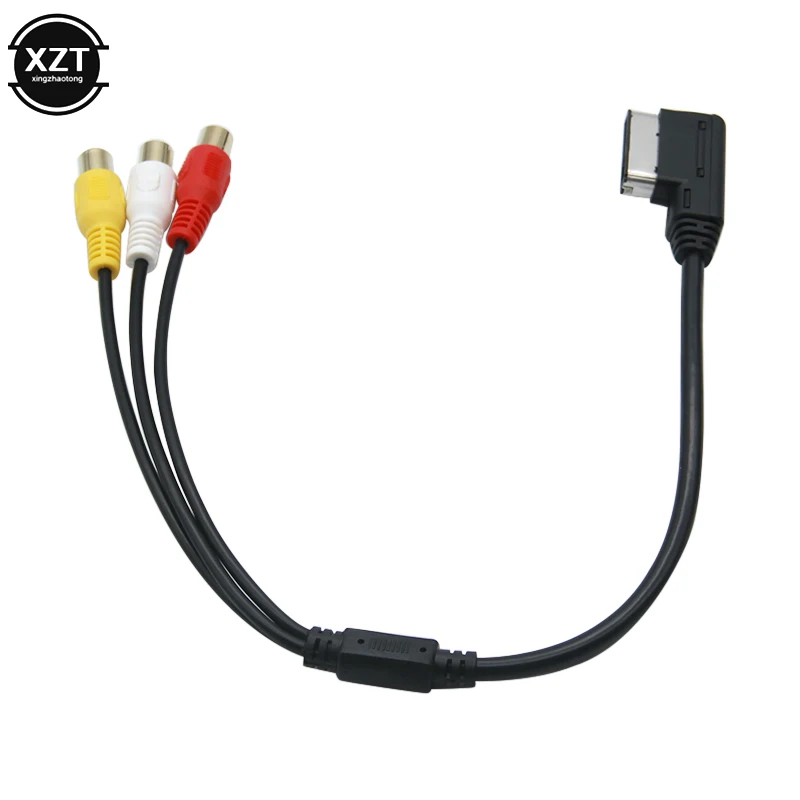 For VW For Audi AMI AUX Cable Adapter A3 A4 A6 A7 A8 Q5 Q7 R8 AMI MMI RCA 3RCA DVD Video Audio Input Wire Car Accessory