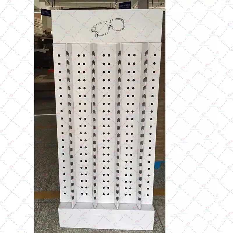 custom.Customized Floor Standing Paper Corrugated Cardboard Paper Sunglasses Eyewear Eyeglass Display Stand Rack Retail Stor