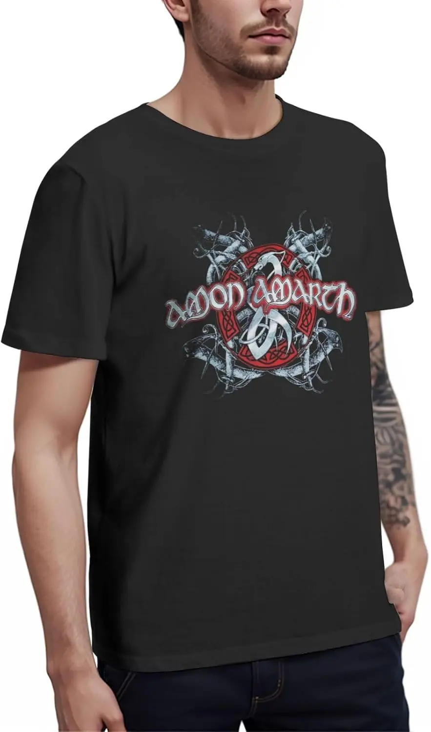 Amon Rock Amarth Metal Band T Shirt Men's Fashion Tee Cotton Loose Short Sleeves Tops