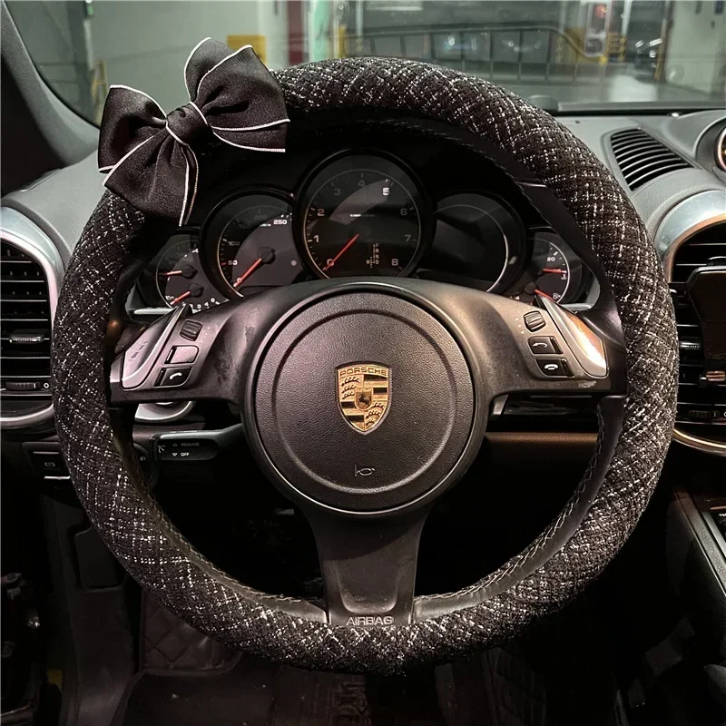 

Small fragrant car steering wheel cover goddess cotton hemp car steering wheel cover four seasons general steering wheel cover