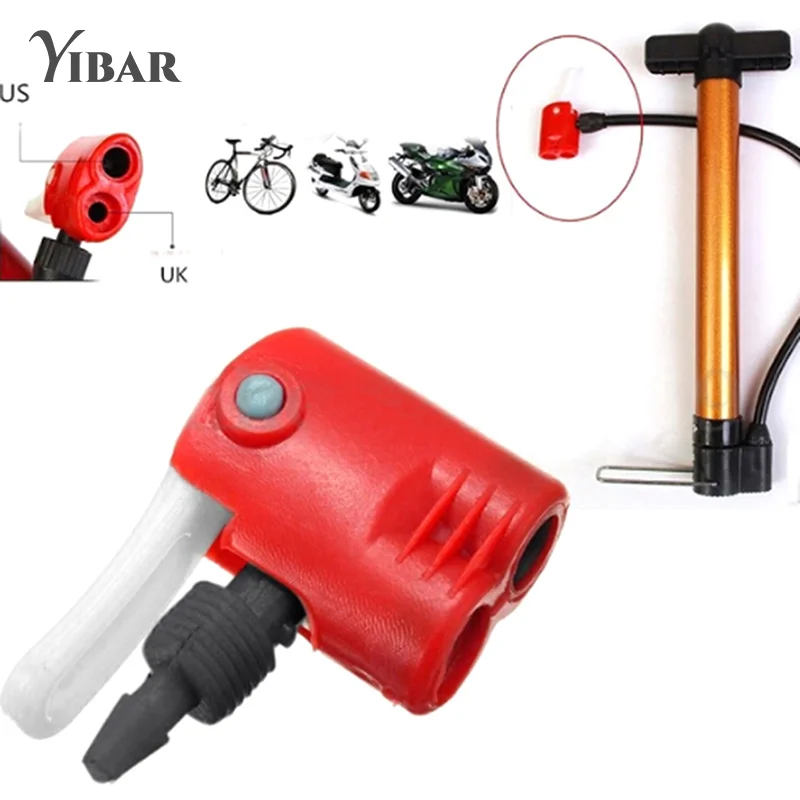 Bicycle bike cycle tyre tube replacement dual head air pump adapter valve