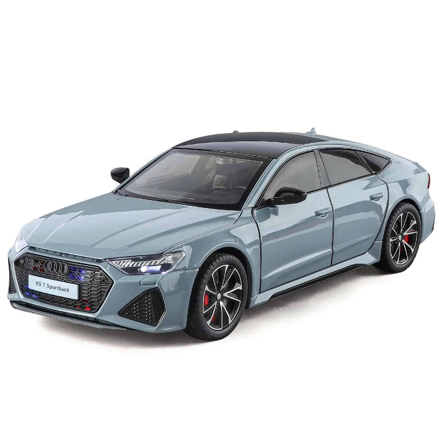1:24 rs7 sportback carro esportivo liga diecast modelo de simulação carro brinquedos com som e luz puxar para trás brinquedos para crianças presentes