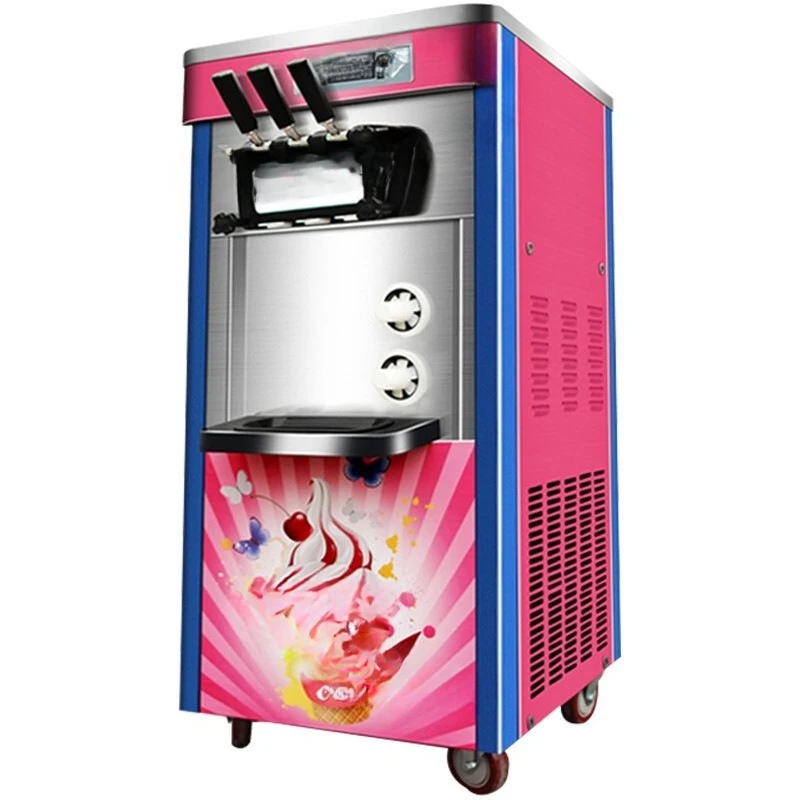 

ice cream machine commercial vertical soft serve ice cream machine milk tea snack bar automatic cleaning stainless steel