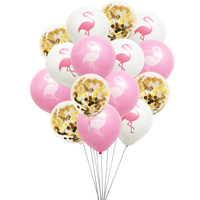 15pcs flamingo latex balloons summer beach party decoration wedding Hawaiian Party Balloon bridal shower supplies aloha balloon
