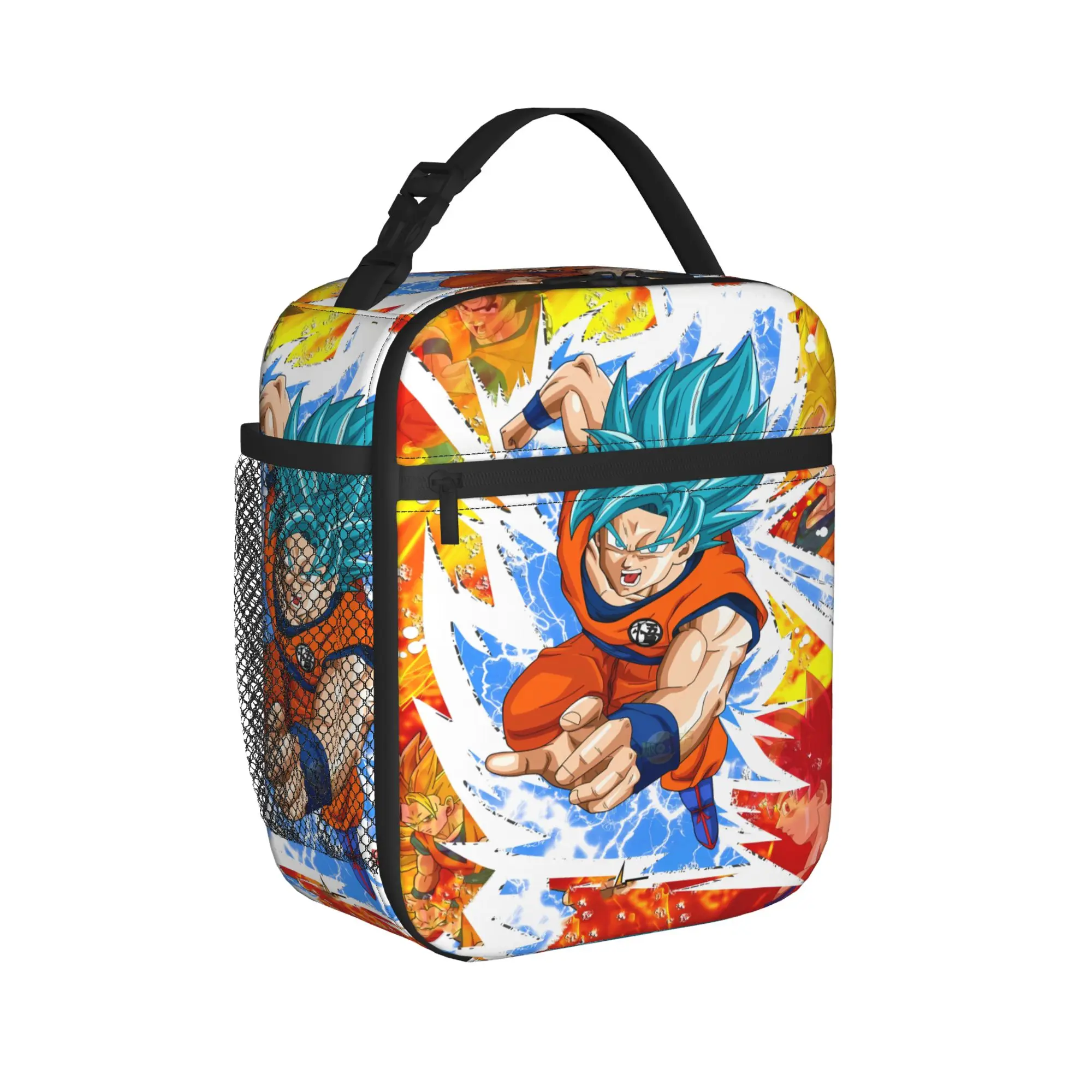 Lunch Bag Dragons Ball Anime Song Goku Picnic Lunch Box For Men  Vintage Portable Print Cooler Bag Back To School